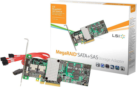 88TECH MegaRAID LSI SAS 9260-8i KIT 8-Port 6Gbps SAS/SATA 512MB PCI-E 2.0 kit - 88 TECH