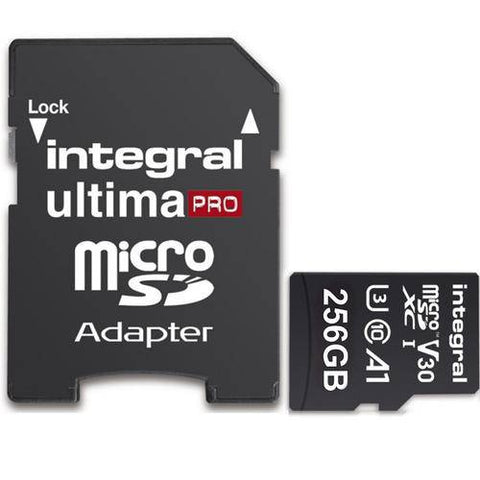 88TECH Integral 256GB UltimaPRO V30 Premium Micro SD Card (SDXC) + Adapter - 88 TECH