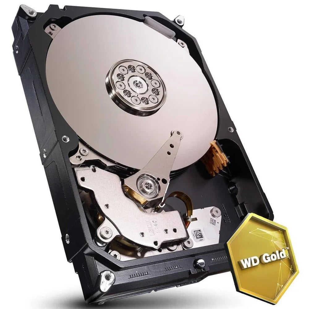 Disque Dur WD Gold 4 To - 7200 Tr/min, 128 Mo Cache, SATA 600, Reconditionné - Pour Entreprise, Serveur, Stockage - 9