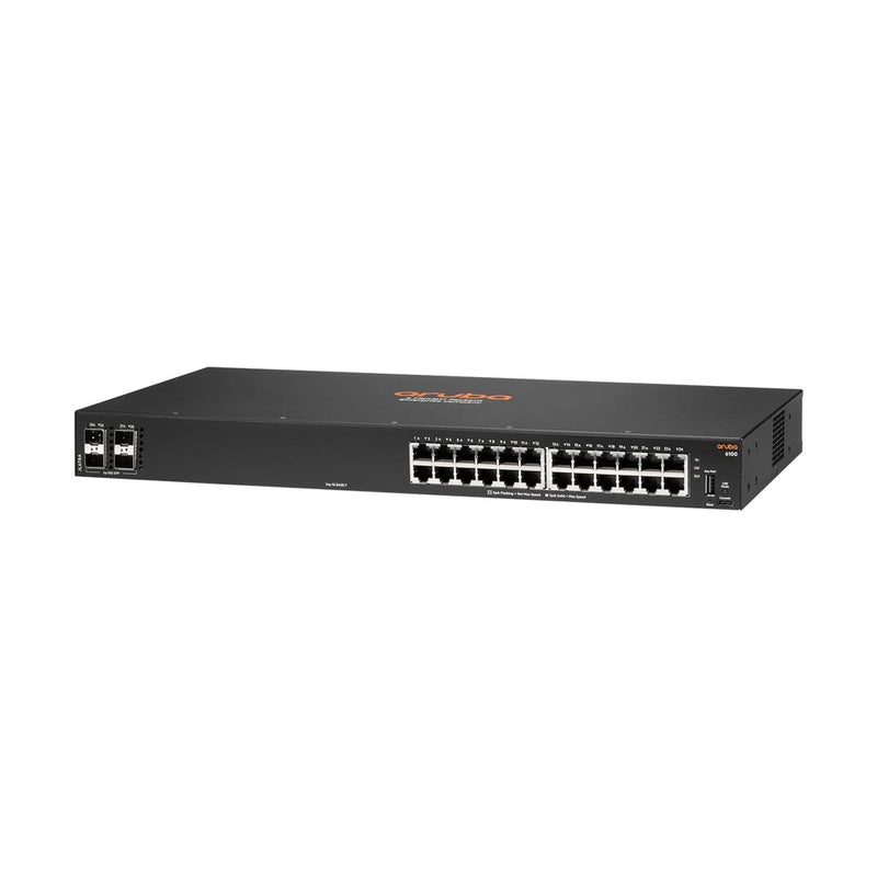 Hewlett Packard Enterprise Aruba 6100 24G 4SFP+ Managed L3 Gigabit Ethernet 10/100/1000 1U Black 88 TECH 