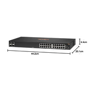 Hewlett Packard Enterprise Aruba 6100 24G 4SFP+ Managed L3 Gigabit Ethernet 10/100/1000 1U Black 88 TECH 