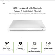 Cisco Meraki MR53-HW 4x4 80 MHz MU-MIMO 802.11ac Wave 2, 2.5 Gbps dual-radio, 24x7 real-time WIDS/WIPS with Integrated Bluetooth Low Energy Beacon and scanning radio Dual-band, Wave 2 access point 88 TECH 