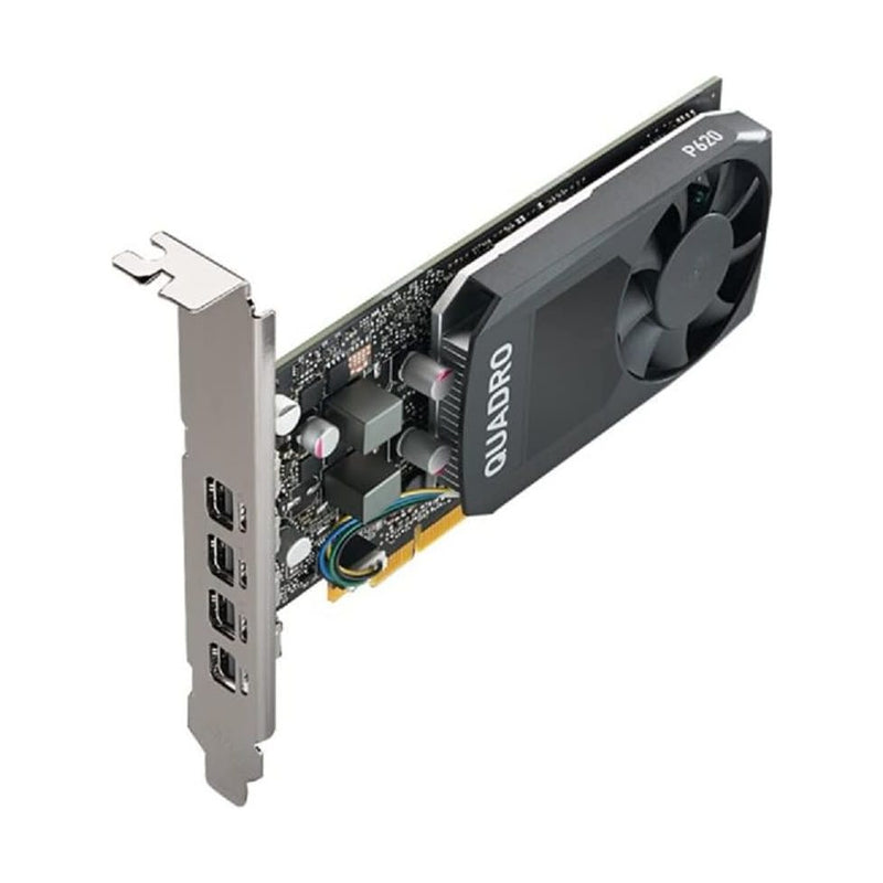 PNY Quadro P620 Professional Graphics Card, 2GB DDR5, 4 miniDP 1.4, Low Profile, OEM Brown Box 88 TECH 