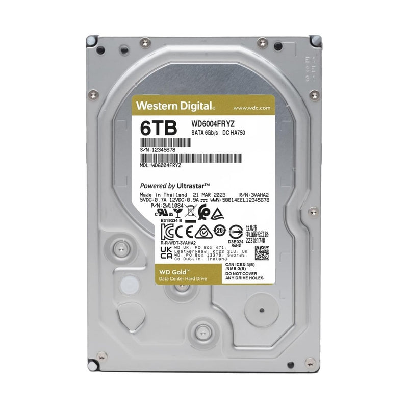 Western Digital WD Gold WD6004FRYZ 6 TB 88 TECH 