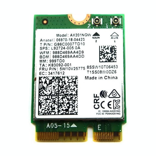 AX201NGW Dual Band CNVio2 M.2 802.11ax WLAN Bluetooth 5.1 WiFi Card L92724-005 Compatible Replacement Spare Part for Intel Compatible and Laptop Systems 88 TECH 