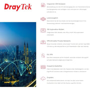DrayTek Vigor2865Lac LTE Series 4G LTE & VDSL2 35b VPN Firewall Router Annex-A 88 TECH 