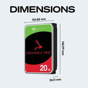 Seagate IronWolf Pro ST20000NT001 20TB NAS CMR 3.5" SATA 6GB/s HDD 88 TECH Ironwolf Pro, Seagate, ST20000NT001
