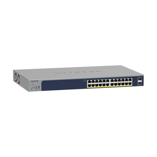 NETGEAR 26-Port PoE Gigabit Ethernet Smart Switch GS724TP - Managed, 24 x 1G, 24 x PoE+ @ 190W, 2 x 1G SFP, Optional Insight Cloud Management, Desktop or Rackmount, and Limited Lifetime Protection 88 TECH 