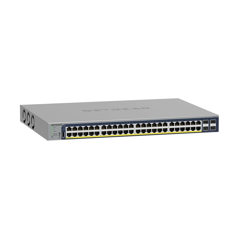NETGEAR 52-Port PoE Gigabit Ethernet Smart Switch GS752TPP - Managed, Optional Insight Cloud Management, 48 x PoE+ @ 760W, 4 x 1G SFP, Desktop or Rackmount, and Limited Lifetime Protection 88 TECH 