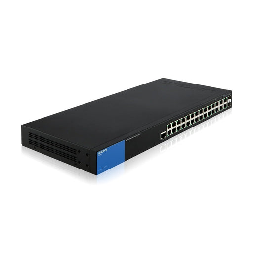 Linksys 28-Port Managed Gigabit Switch - 28 Ports - Manageable - 28 x RJ-45 - 2 x Expansion Slots - 10/100/1000Base-T, 1000Base-X - Desktop - LGS528 88 TECH 