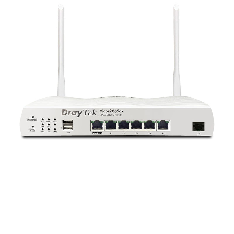 DrayTek Vigor2865ax Dual WAN VPN Firewall Router Annex-B 88 TECH 