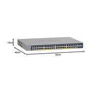 NETGEAR 52-Port PoE Gigabit Ethernet Smart Switch GS752TPP - Managed, Optional Insight Cloud, 48 x PoE+ 760W, 4 x 1G SFP, Desktop/Rackmount, Limited 88 TECH 