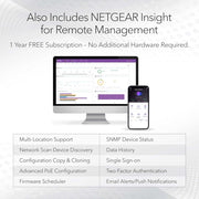 NETGEAR 26-Port PoE Gigabit Ethernet Smart Switch GS724TP - Managed, 24 x 1G, 24 x PoE+ @ 190W, 2 x 1G SFP, Optional Insight Cloud Management, Desktop or Rackmount, and Limited Lifetime Protection 88 TECH 