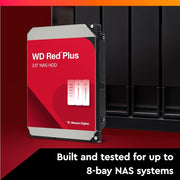 WD Red Plus 8TB NAS 3.5" 5640 RPM SATA 6Gb/s HDD - WD80EFPX 88 TECH Red Plus, WD80EFPX, Western Digital