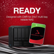 Seagate IronWolf Pro, 14 TB, NAS Internal Hard Drive, CMR 3.5 Inch, SATA 6 Gb/s 7,200 RPM, 256 MB Cache, for RAID Network Attached Storage, 3 years Rescue Services, FFP (ST14000NE0008)