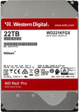 WD Red Pro 22TB NAS 3.5" Internal Hard Drive - 7200 RPM Class, SATA 6 Gb/s, CMR Recording Technology, 512MB Cache