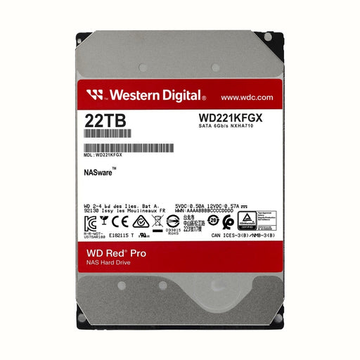 WD Red Pro 22TB NAS WD221KFGX 3.5" 7200 RPM SATA 6 Gb/s HDD 88 TECH Red Pro, WD221KFGX, Western Digital