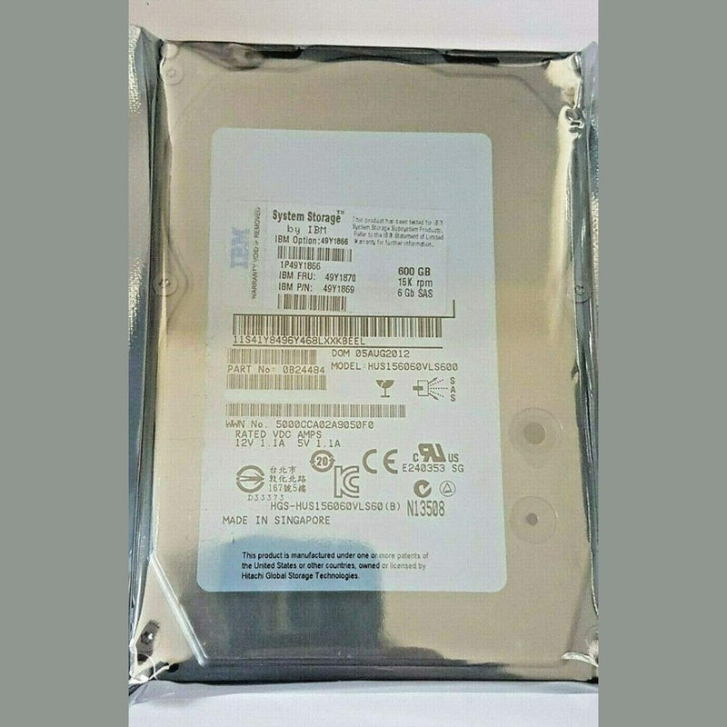 600 GB SAS IBM System Storage HUS156060VLS600 15K RPM 64MB 3.5" Hard Drive 88 TECH 
