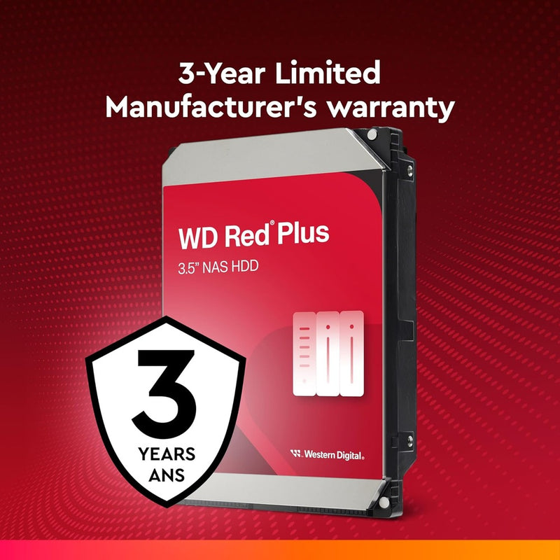 WD Red Plus 8TB NAS 3.5" 5640 RPM SATA 6Gb/s HDD - WD80EFPX 88 TECH Red Plus, WD80EFPX, Western Digital