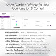 NETGEAR 26-Port PoE Gigabit Ethernet Smart Switch GS724TP - Managed, 24 x 1G, 24 x PoE+ @ 190W, 2 x 1G SFP, Optional Insight Cloud Management, Desktop or Rackmount, and Limited Lifetime Protection 88 TECH 
