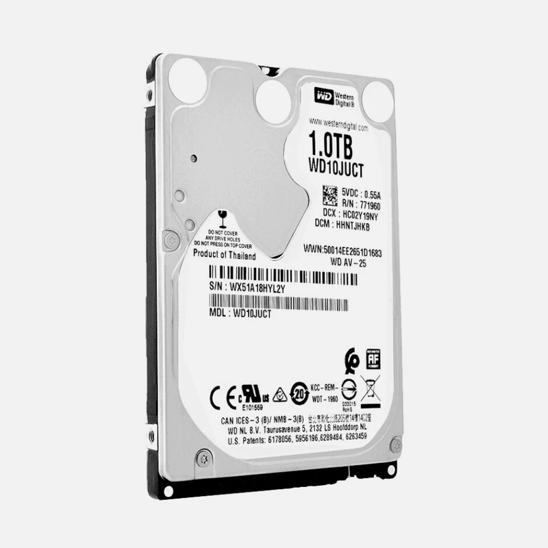 Western Digital WD10JUCT AV-25 1TB 16MB Cache 5400RPM SATA II 2.5'' HDD 88 TECH WD10JUCT, WD10JUCT AV-25, Western Digital