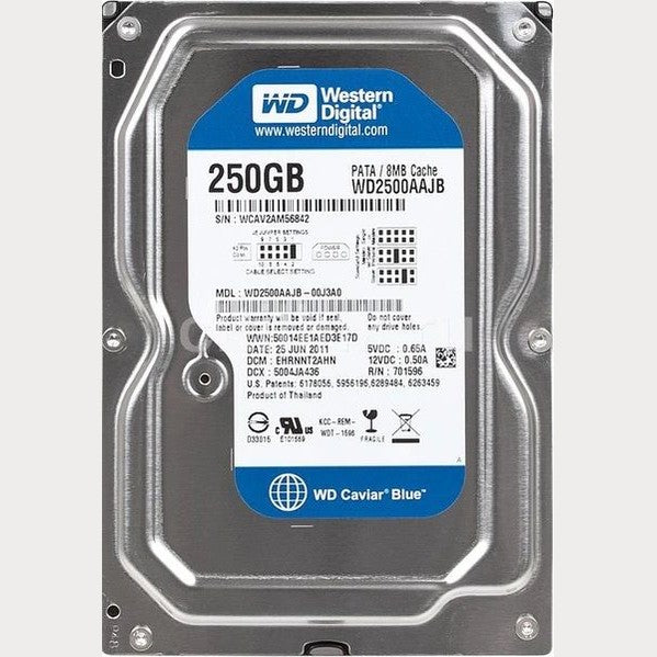 WD WD2500AAJB 250GB IDE PATA 7200Rpm 8MB Caviar Blue HDD 88 TECH IDE / PATA, WD2500AAJB, Western Digital