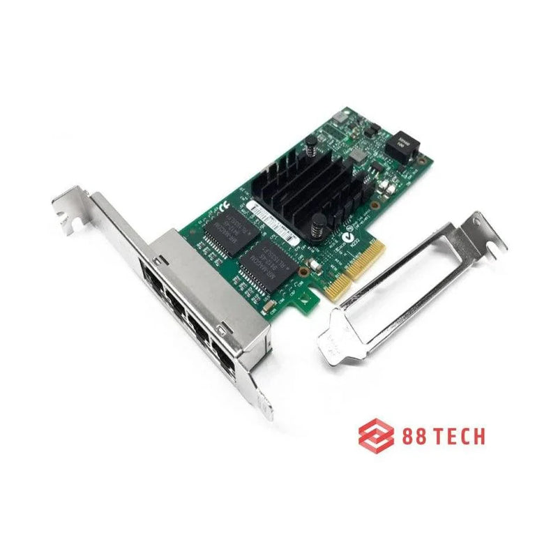 Intel I350-T4 Quad Port PCIe Gigabit Server Network Adapter Card 88 TECH Ethernet Card, Gigabit Ethernet, I350-T4, I350T4V2, PCI, Quad Port, RJ45