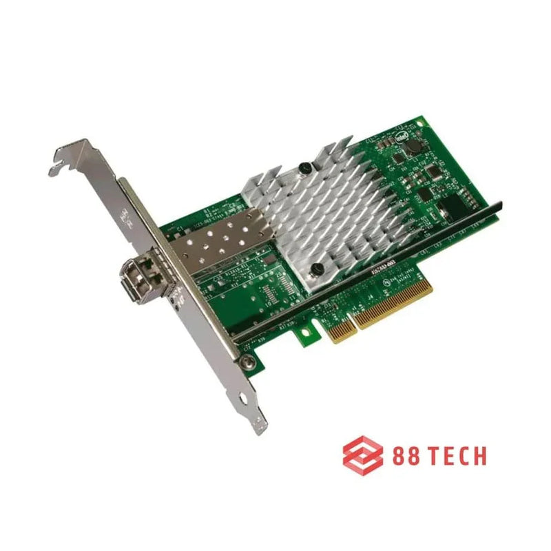 Intel X520-SR1 10 Gigabit SFP+ E10G41BFSR Fiber Network Adapter 88 TECH Converged Network Card, Dual Port, E10G41BFSR, Ethernet, Fiber, Intel, Network, PCIe, SFP, X520-SR1