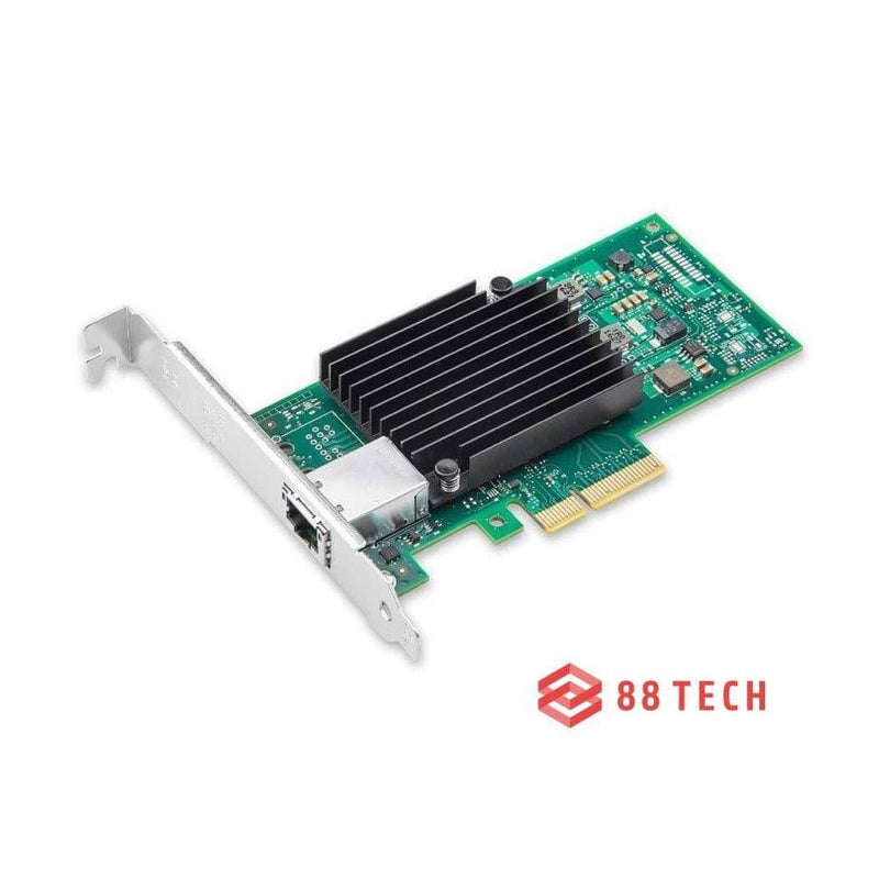 Intel X550-T1 10Gb RJ-45 Single Port Ethernet Converged Network Card 88 TECH Converged Network Card, Dual Port, Ethernet, Ethernet Card, PCI, RJ45, X550-T1, X550T1BLK