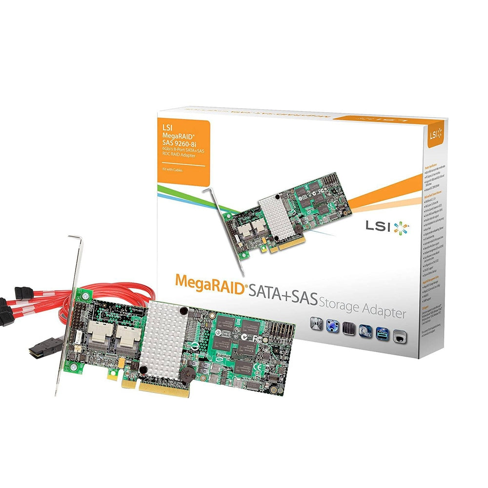 MegaRAID LSI SAS 9260-8i KIT 8-Port 6Gbps SAS/SATA 512MB PCI-E 2.0