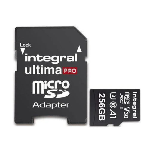 Integral 256GB UltimaPRO V30 Premium Micro SD Card SDXC + Adapter 88 TECH 256GB, Integral, Memory Card, MicroSD, SDXC